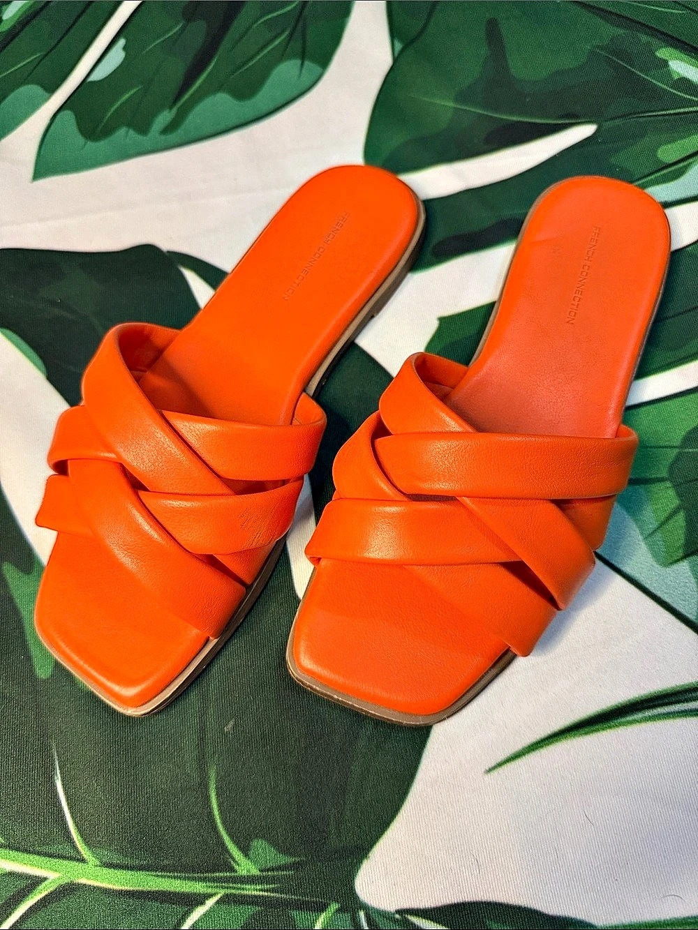 French Connection Orange Strappy Sandals